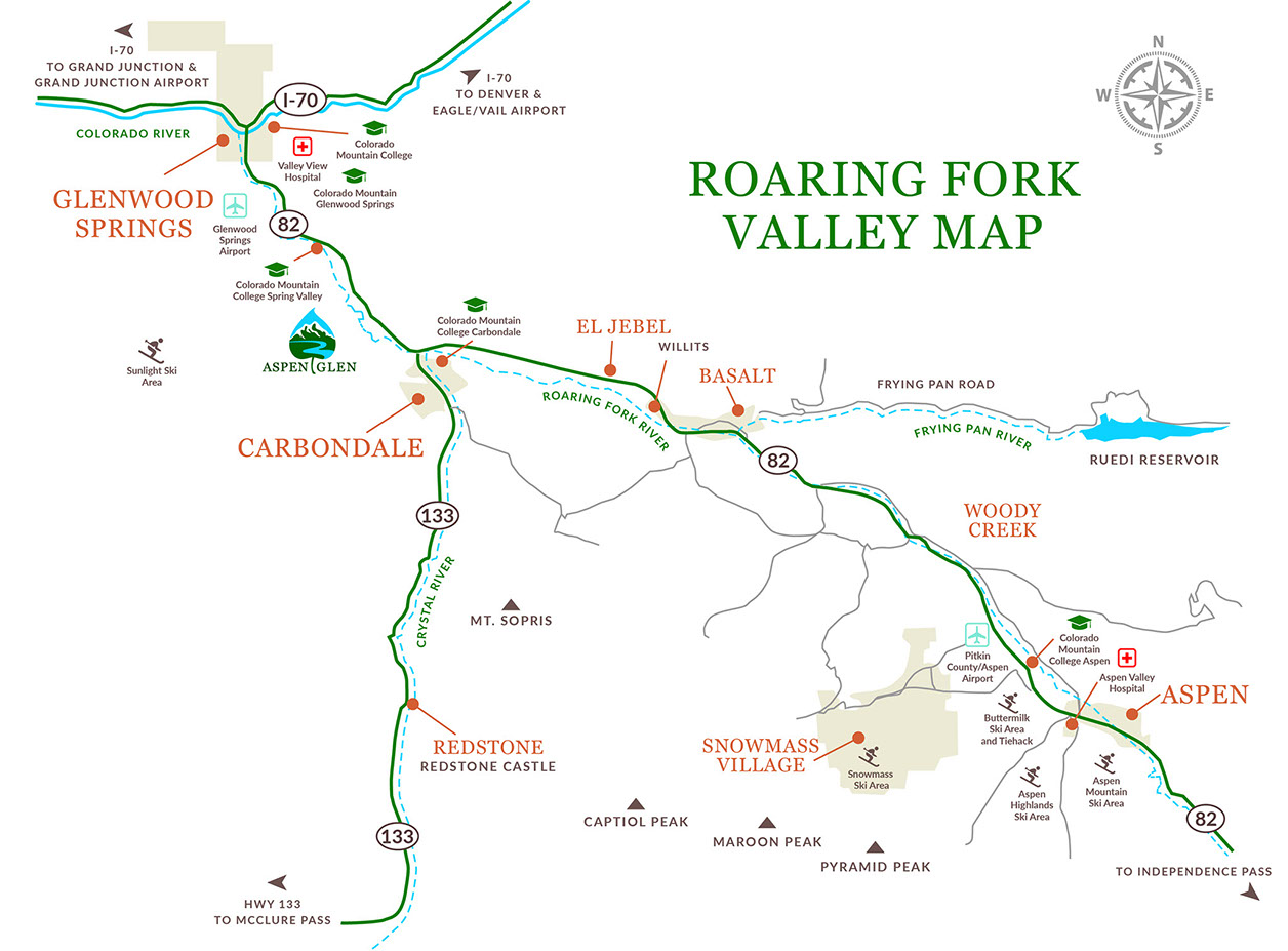 Roaring Fork Valley Map
